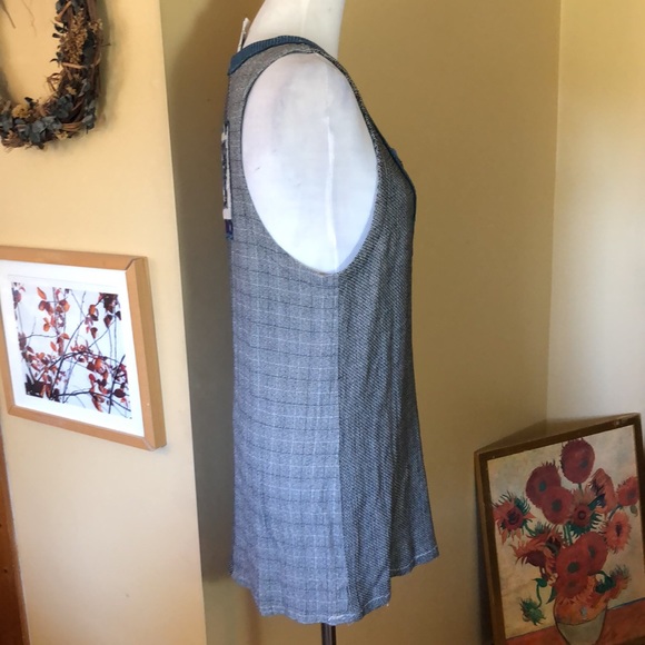 SURYA Size Large Ladies Top Art To Wear Mixed Media Tunic Lagenlook Beaded Craft - Picture 4 of 14